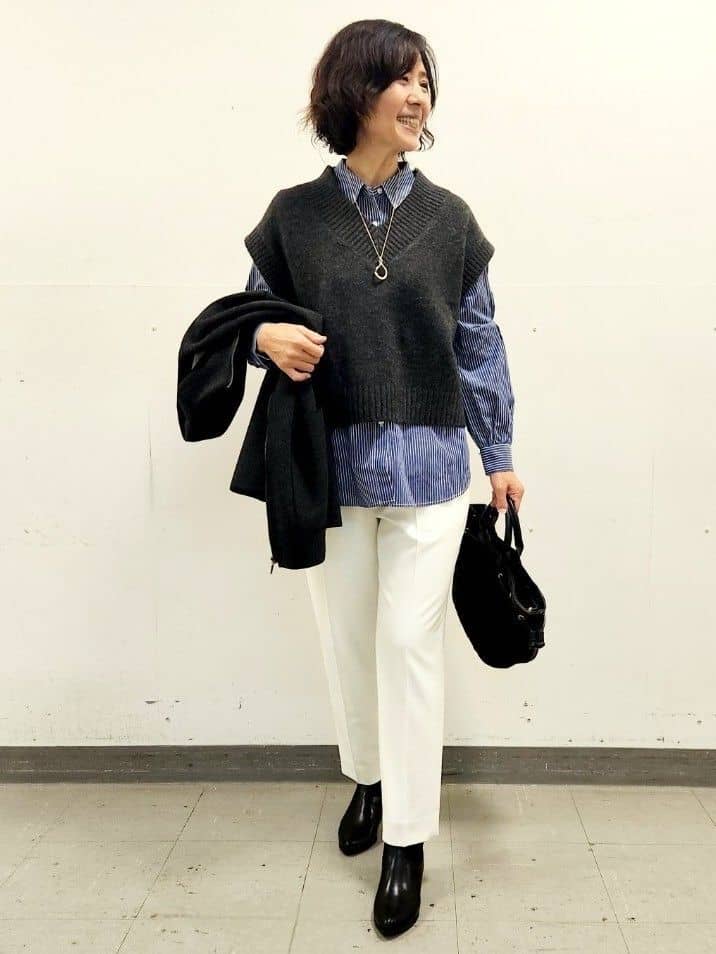 mayumayuさんの「Reflect｜【体型カバー／ゆったり着られる◎】リラクシーパイルコート」を使ったコーディネート