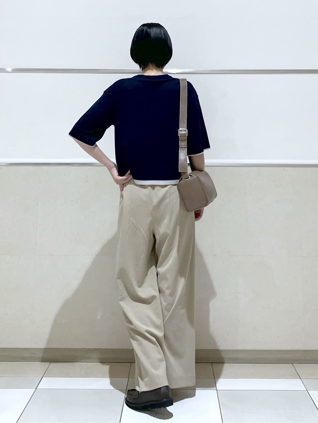 eriko さんの「Dessin｜【洗える】バイカラーショート丈ニット」を使ったコーディネート