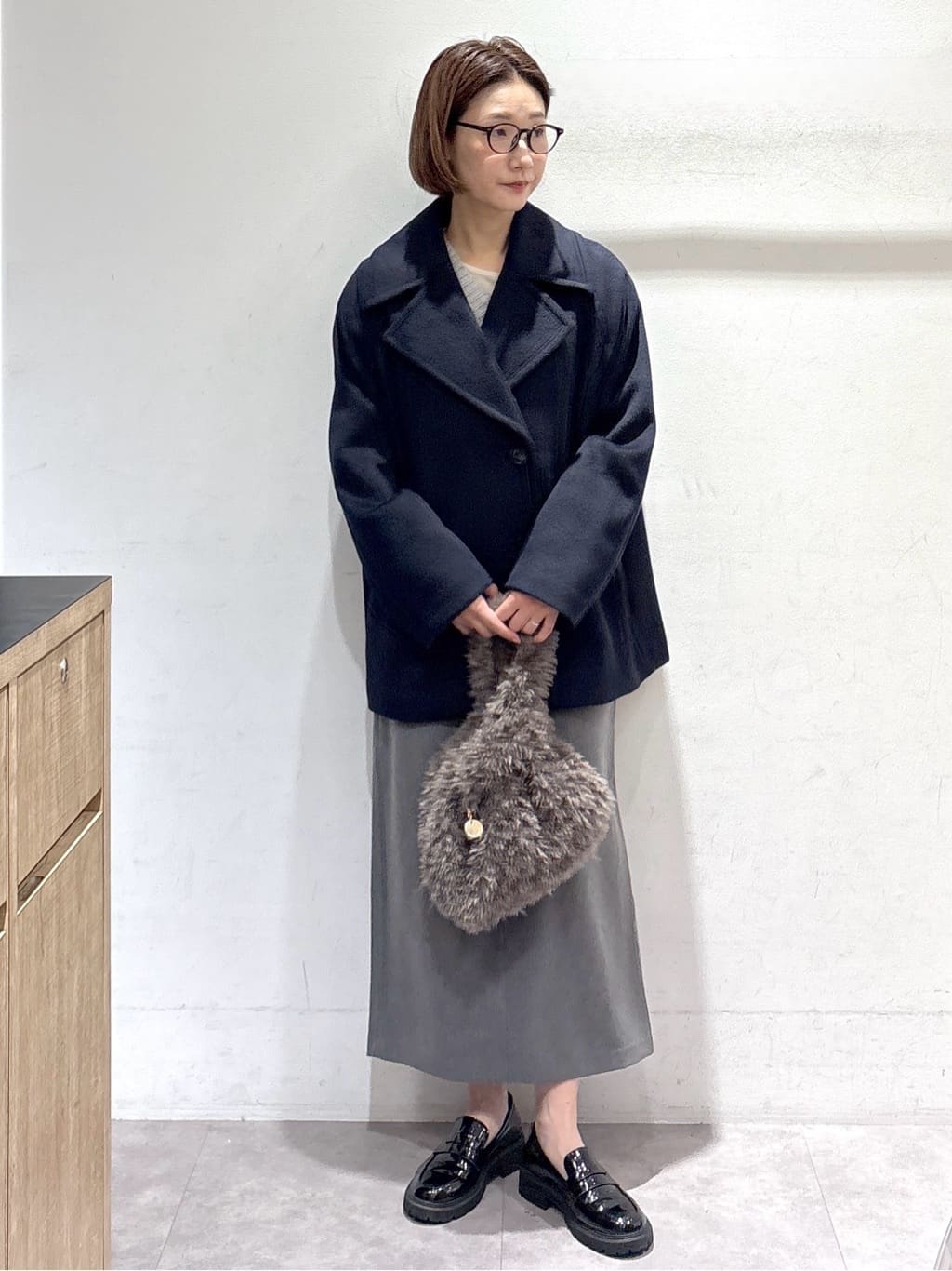 たけねぇさんの「OPAQUE.CLIP｜カシミヤブレンドウールミドルピーコート」を使ったコーディネート