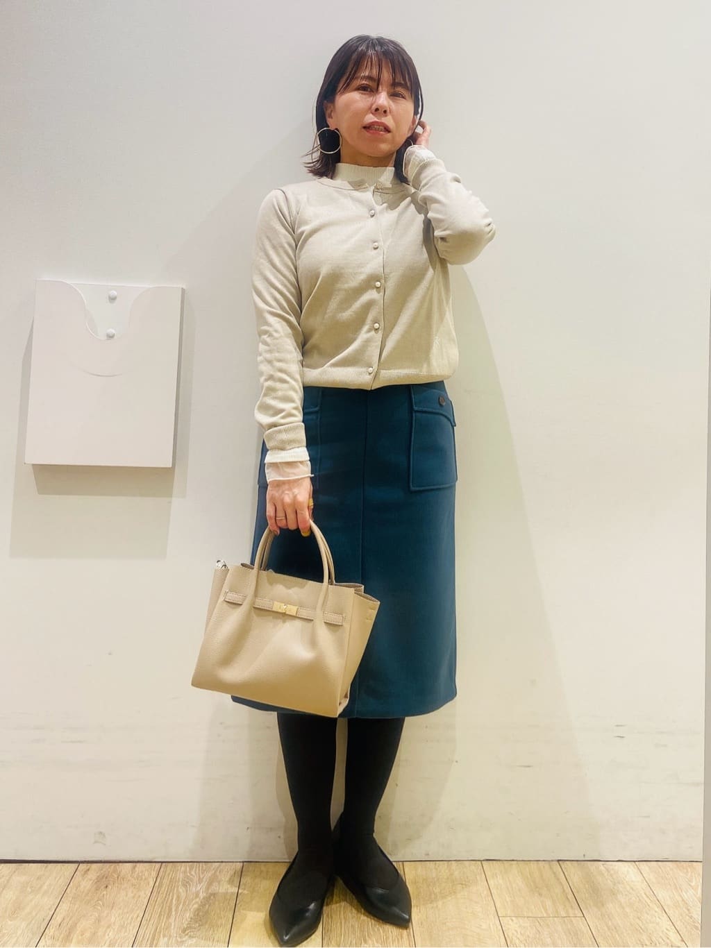 YUKOさんの「index｜ポケットタイトスカート【洗濯機OK／イージーケア／防シワ】」を使ったコーディネート