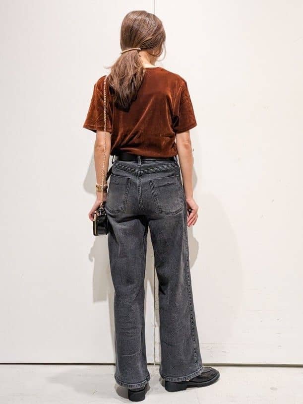 machiさんの「OPAQUE.CLIP｜フロッキーチュールTシャツ【洗濯機洗い可】」を使ったコーディネート