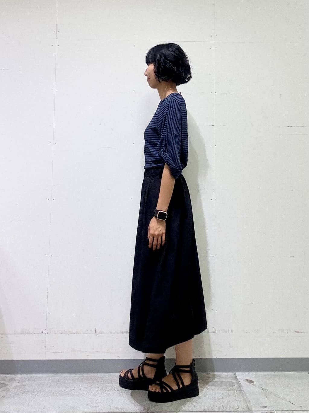 naoさんの「INDIVI｜【UVケア／吸汗速乾】凹凸素材ねじり袖トップス」を使ったコーディネート