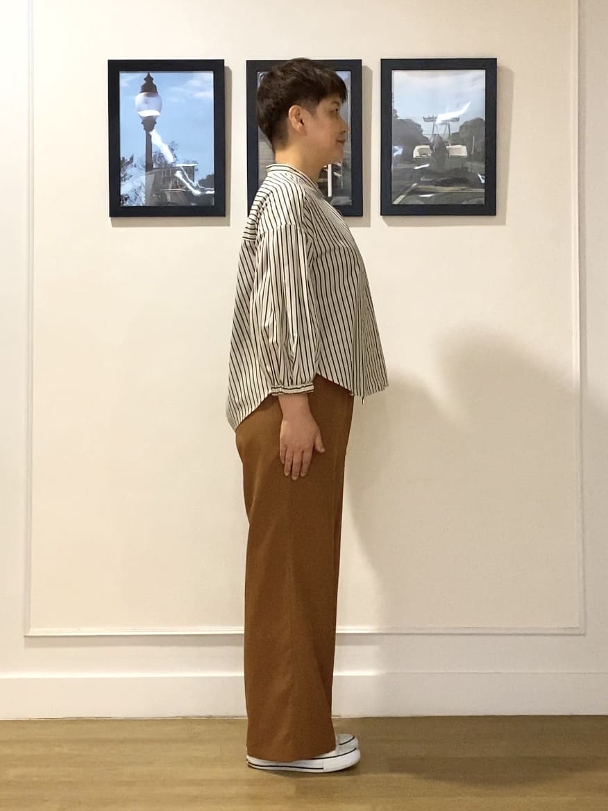 Hiroさんの「Dessin｜【ウエストゴム・洗える】アウトポケットワイドパンツ（XS～L）」を使ったコーディネート
