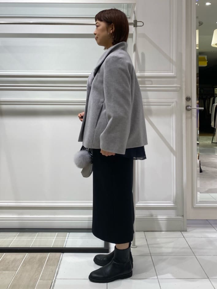 AKKOさんの「UNTITLED｜【着回しが効く／オンオフアウター】ウールショートコート」を使ったコーディネート