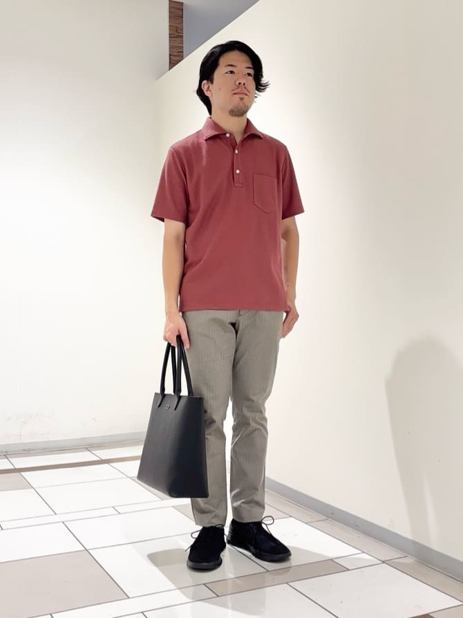及川さんの「TAKEO KIKUCHI｜【Made in JAPAN】播州織 ヘリンボン ストレート パンツ」を使ったコーディネート
