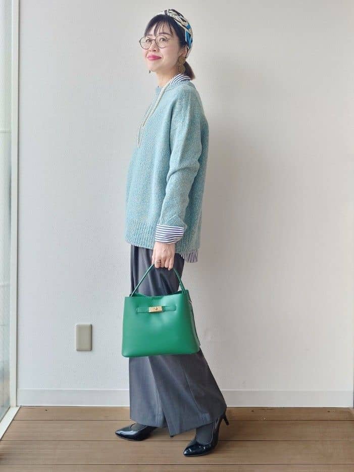 MUTSUKOさんの「UNTITLED｜【ゆったり】三つ杢カラーニット」を使ったコーディネート