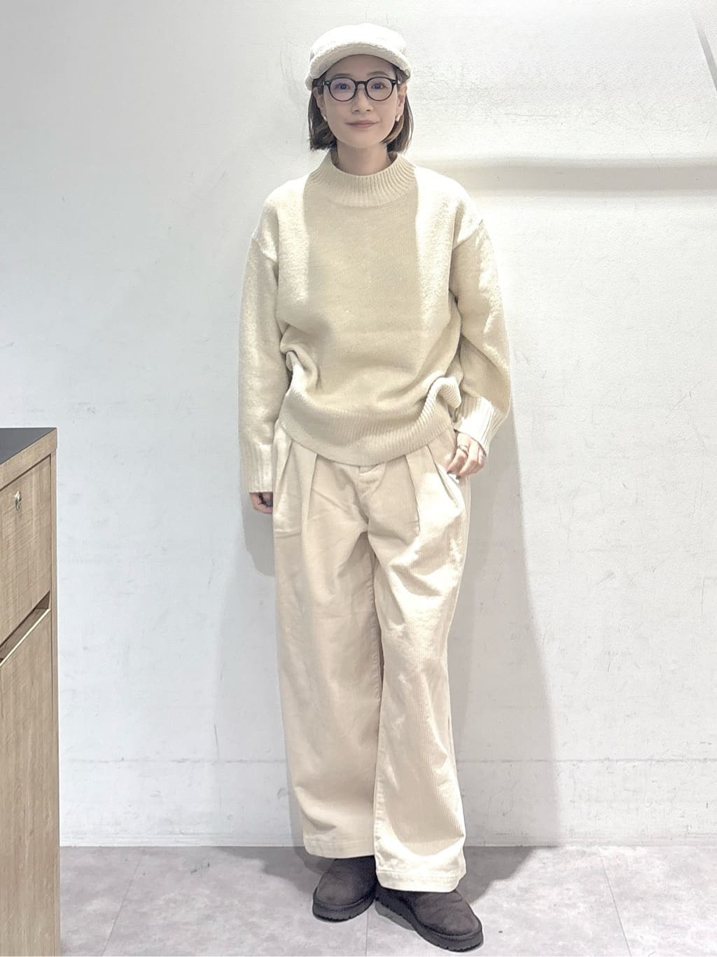 たけねぇさんの「OPAQUE.CLIP｜コーデュロイタックワイドパンツ【洗濯機OK】」を使ったコーディネート