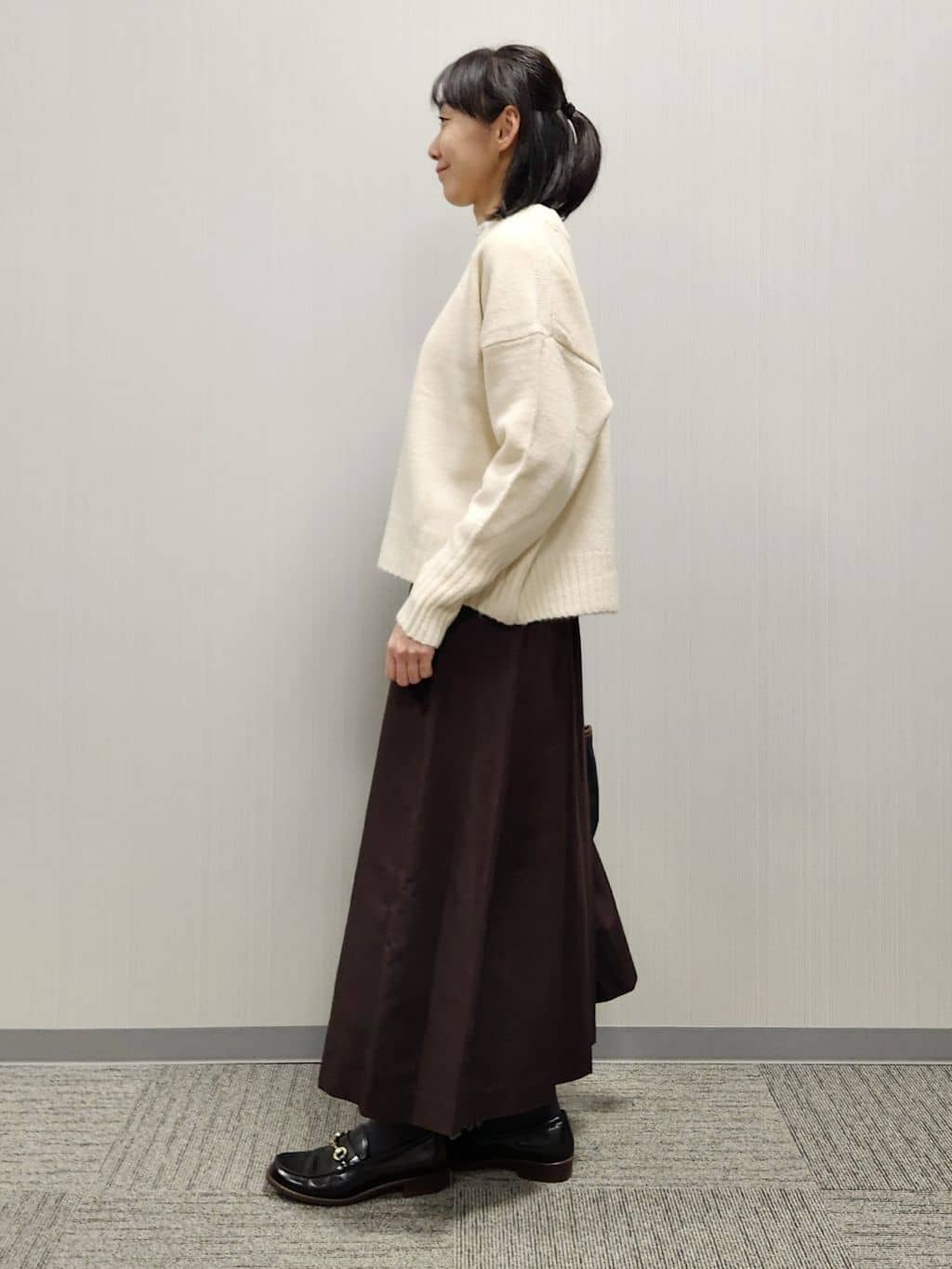 naraさんの「Dessin｜【洗える】クルーネックワイドニット」を使ったコーディネート