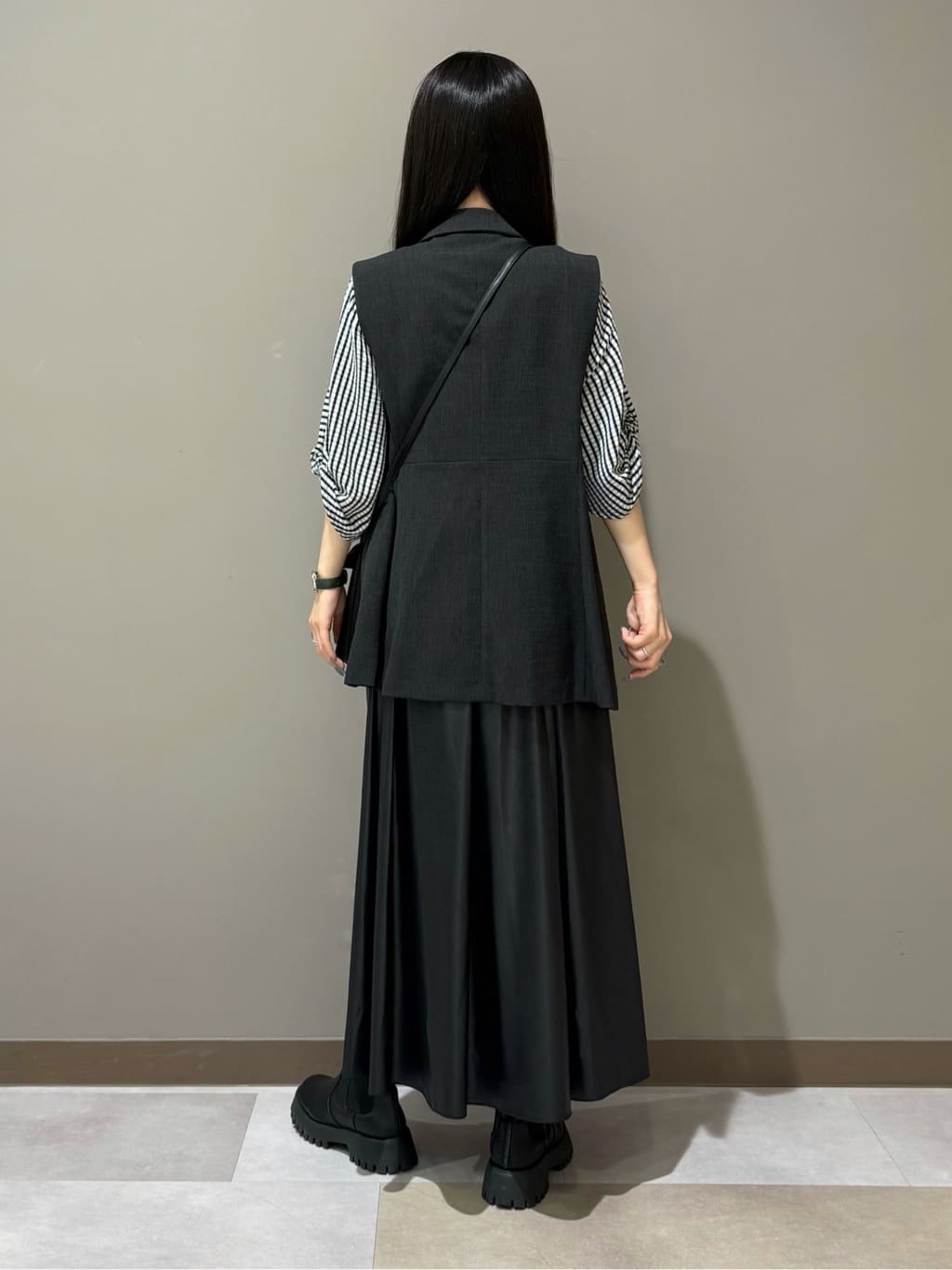 KEIKOさんの「INDIVI｜【セットアップ可能】凹凸ストレッチ素材テーラードカラージレジャケット」を使ったコーディネート