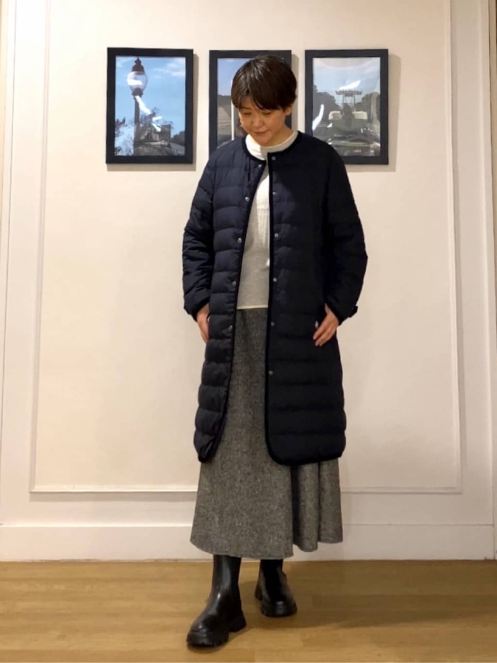 Hiroさんの「Dessin｜【撥水・2WAY】ミュラーダウンコートロング丈」を使ったコーディネート