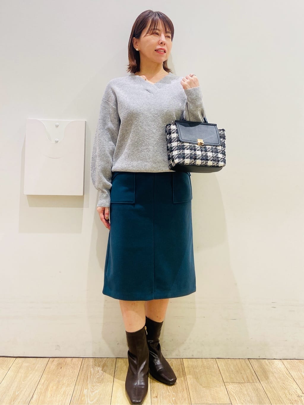 YUKOさんの「index｜ポケットタイトスカート【洗濯機OK／イージーケア／防シワ】」を使ったコーディネート