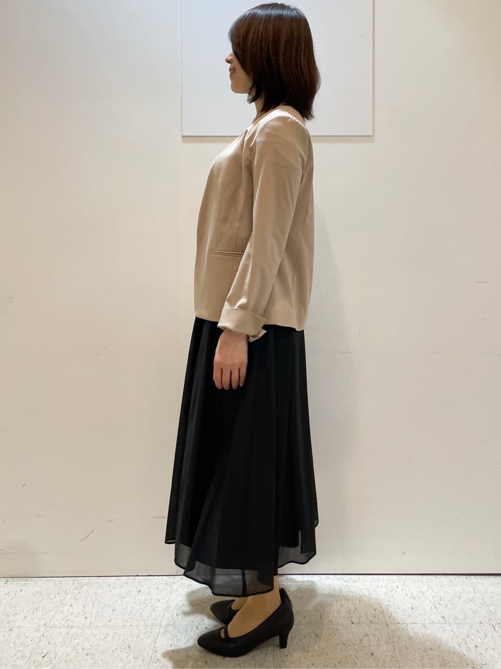 めいさんの「Reflect｜【洗える／セットアップ可】ノーカラージャケット」を使ったコーディネート