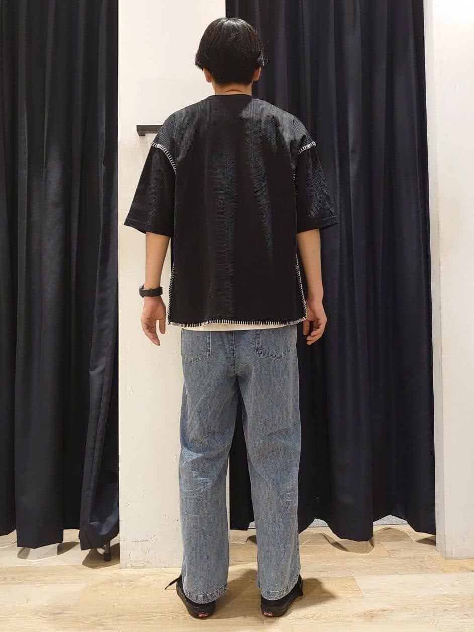 Fさんの「THE SHOP TK｜ステッチ刺繍半袖Tシャツ ビックシルエット」を使ったコーディネート