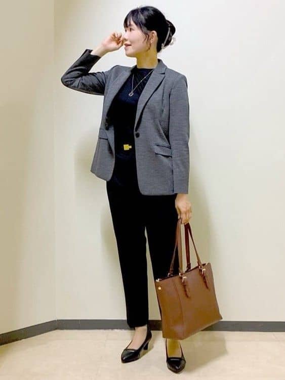  beni_gingerさんの「Reflect｜【アウターを着てもすっきり／手洗い可／インナーにおすすめ◎】六分袖プルオーバージャージ」を使ったコーディネート
