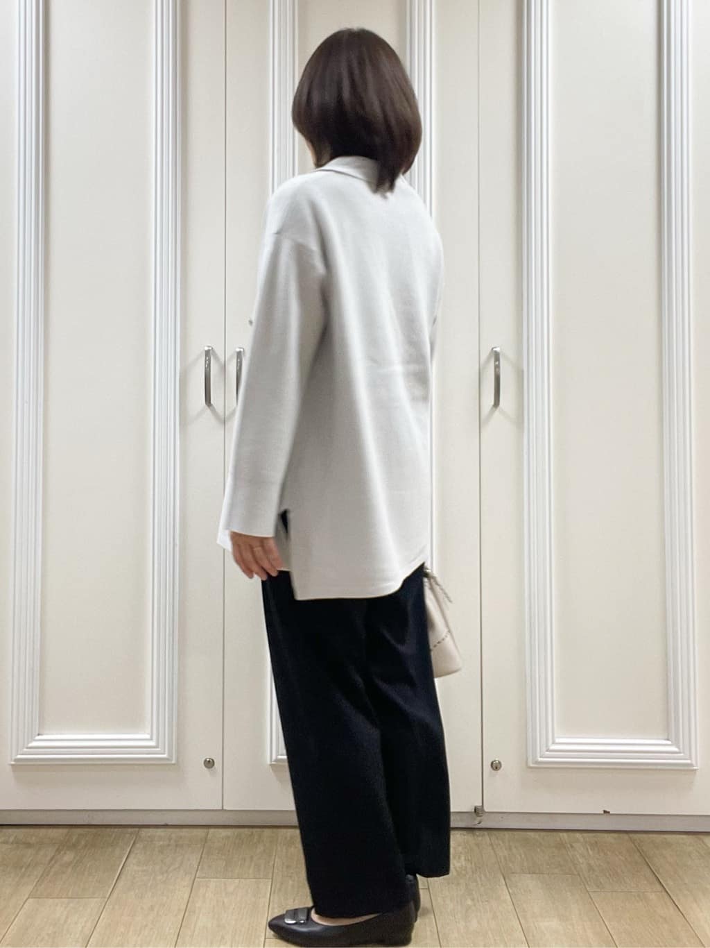 めいさんの「Reflect｜【配色ボウタイ付き】八分袖ジョーゼットブラウス」を使ったコーディネート