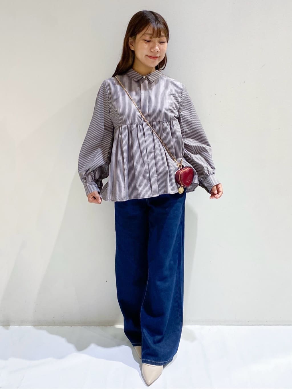 ちぃさんの「OPAQUE.CLIP｜《丈が選べる》デニムバギーパンツ【洗濯機洗い可】」を使ったコーディネート