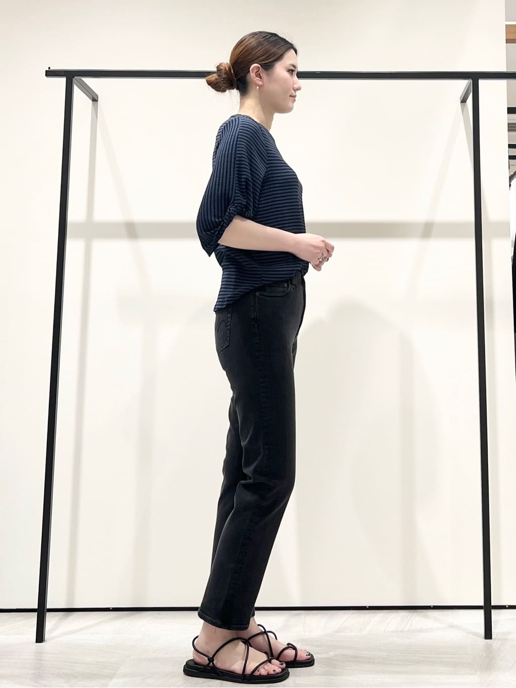 T.Kさんの「INDIVI｜【UVケア／吸汗速乾】凹凸素材ねじり袖トップス」を使ったコーディネート