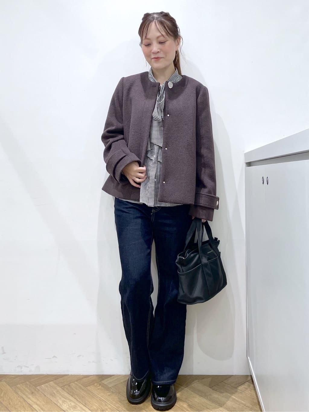 Junさんの「index｜アシンメトリーレイヤードボウタイブラウス【洗濯機OK／イージーアイロン／防シワ】《XS～3L》」を使ったコーディネート