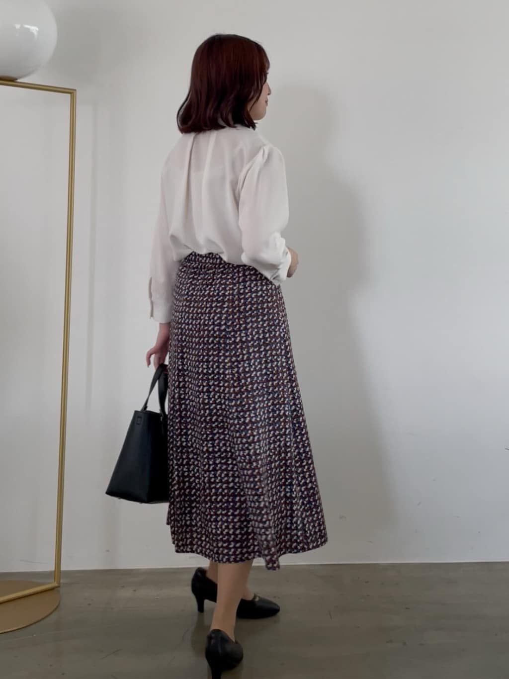 yukariさんの「Reflect｜【配色ボウタイ付き】八分袖ジョーゼットブラウス」を使ったコーディネート