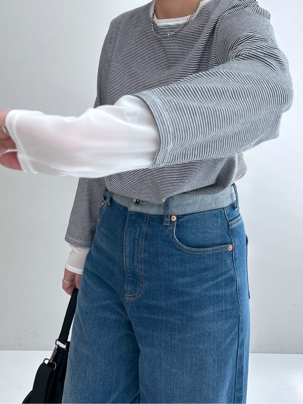 Hirokaさんの「Dessin｜【洗える】デニムカーブパンツ」を使ったコーディネート