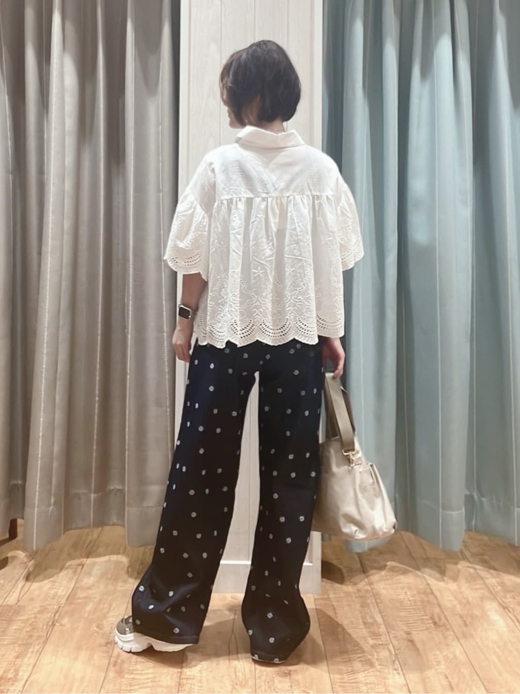 aaamiさんの「SHOO･LA･RUE｜【洗える/S-LL】首元きれい テレコリブタンクトップ」を使ったコーディネート