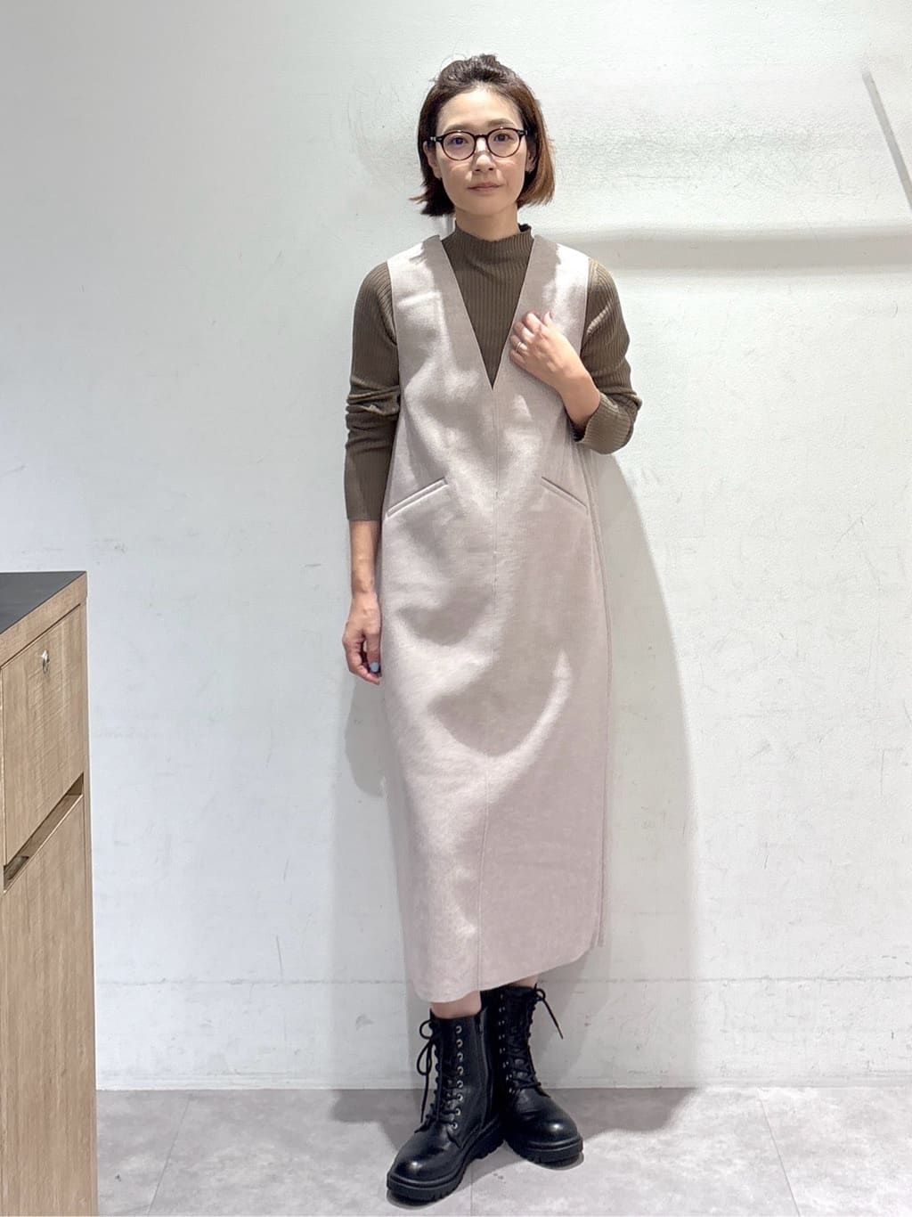 たけねぇさんの「OPAQUE.CLIP｜ハイネックリブニット【洗濯機OK】」を使ったコーディネート
