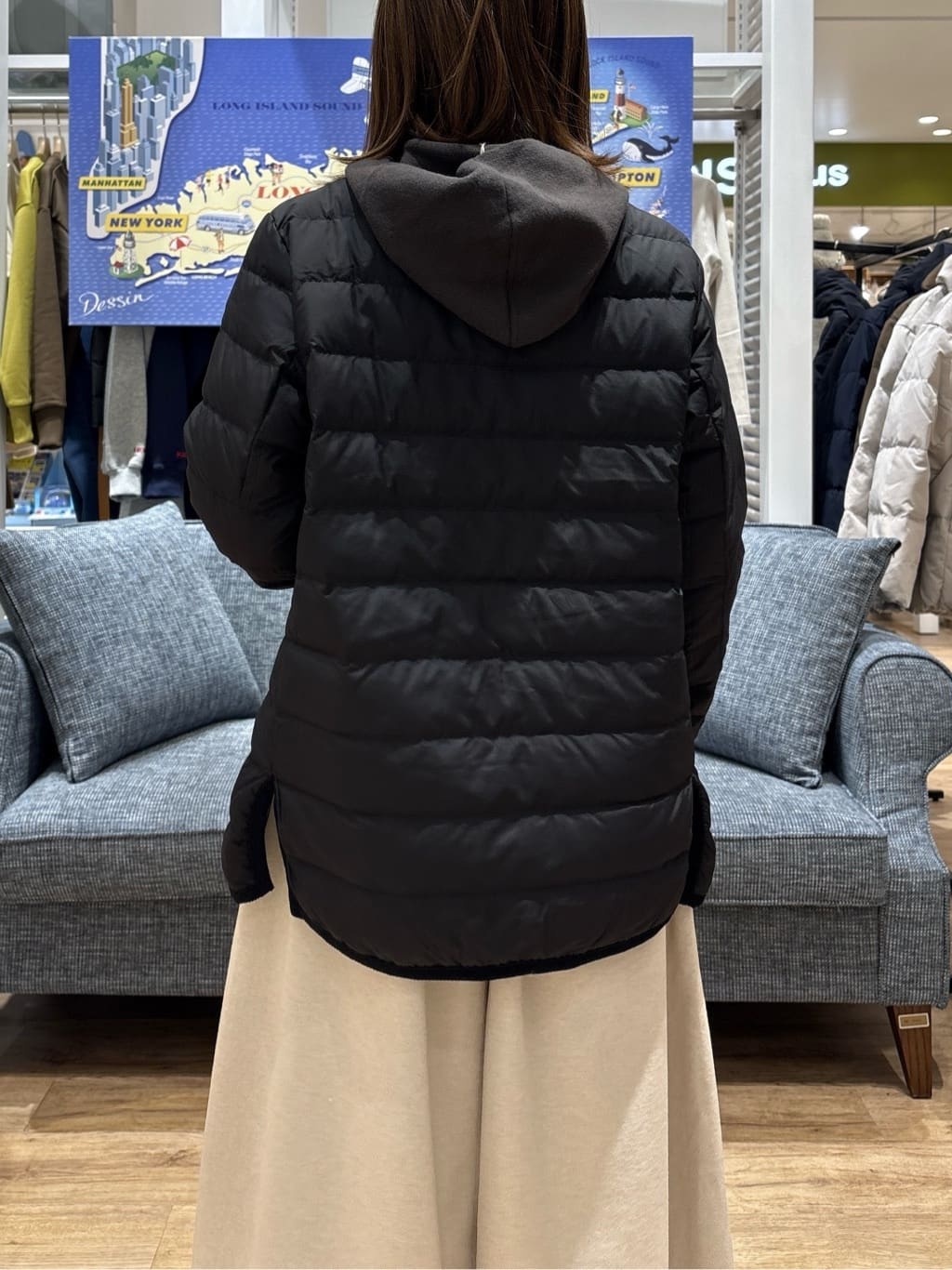 risaさんの「Dessin｜【撥水・2WAY】ミュラーダウンコートミドル丈」を使ったコーディネート