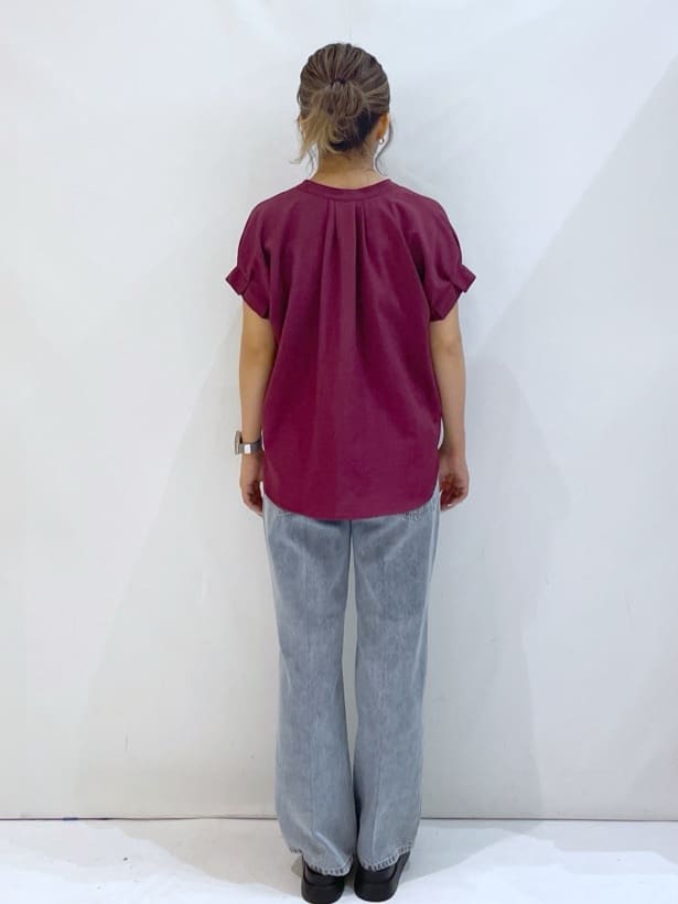 manaさんの「OPAQUE.CLIP｜《7色展開／XS-LLサイズ》タックスリーブスキッパーブラウス【洗濯機洗い可／吸水速乾／抗ピル／防シ」を使ったコーディネート