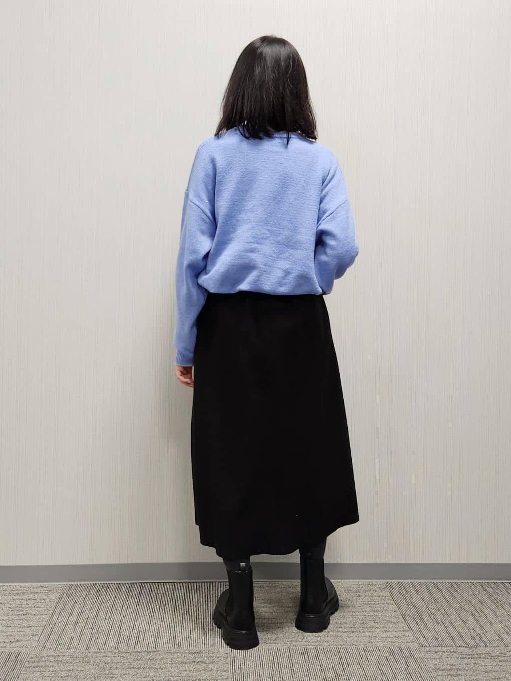 naraさんの「Dessin｜【洗える】ペイント風刺繍入り配色ラインニット」を使ったコーディネート
