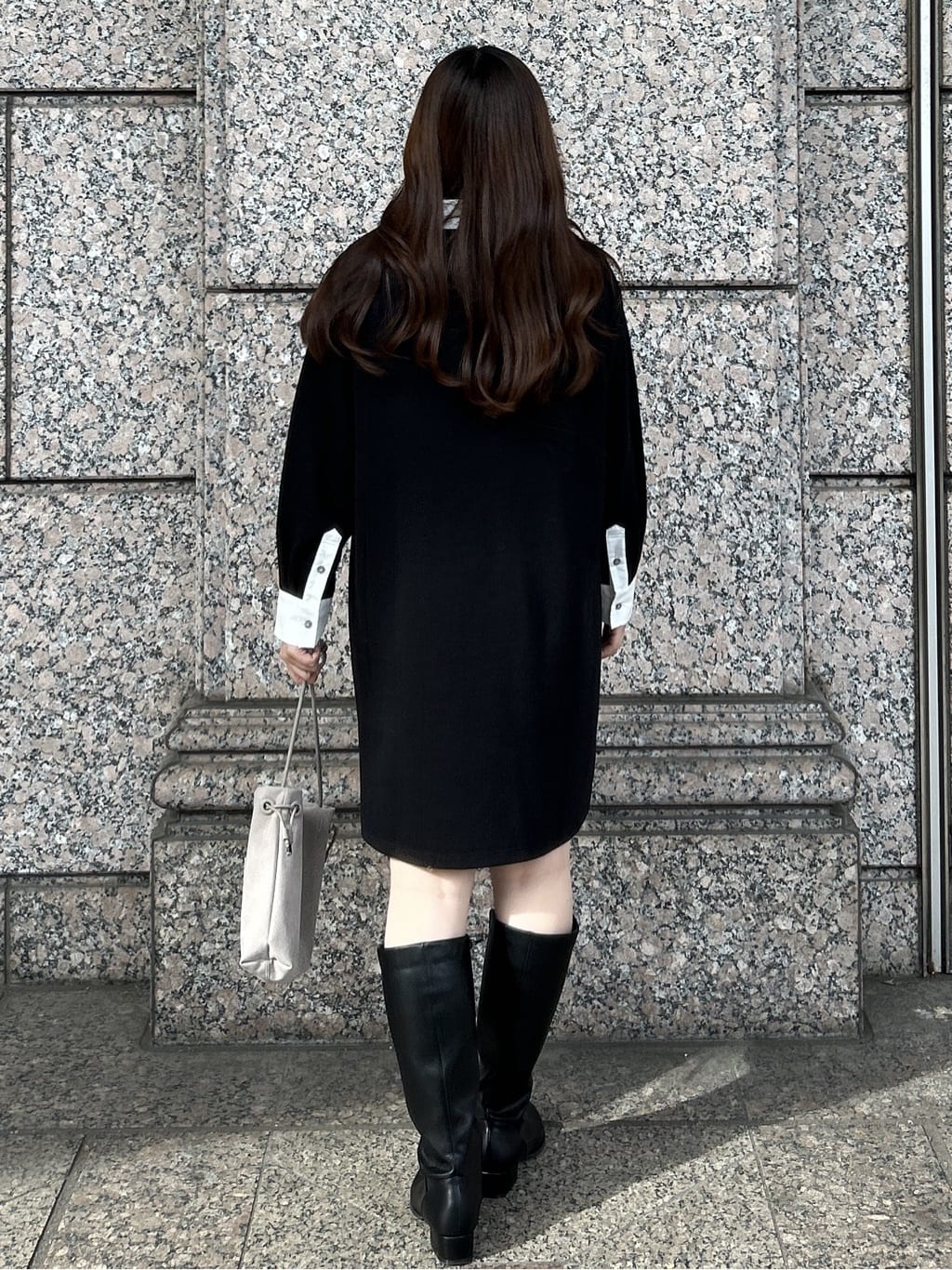 sayaさんの「OPAQUE.CLIP｜ポロ衿配色ミニワンピース【洗濯機OK】」を使ったコーディネート