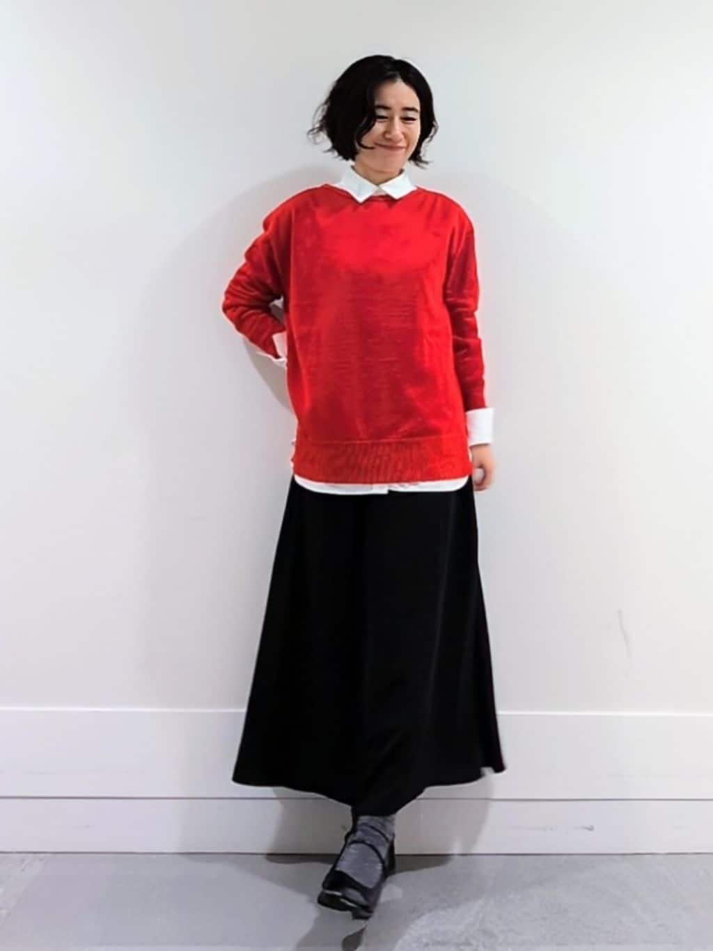 ミズタさんの「UNTITLED｜【セットアップ可/後ろウエストゴム】リラクパウダースカート」を使ったコーディネート