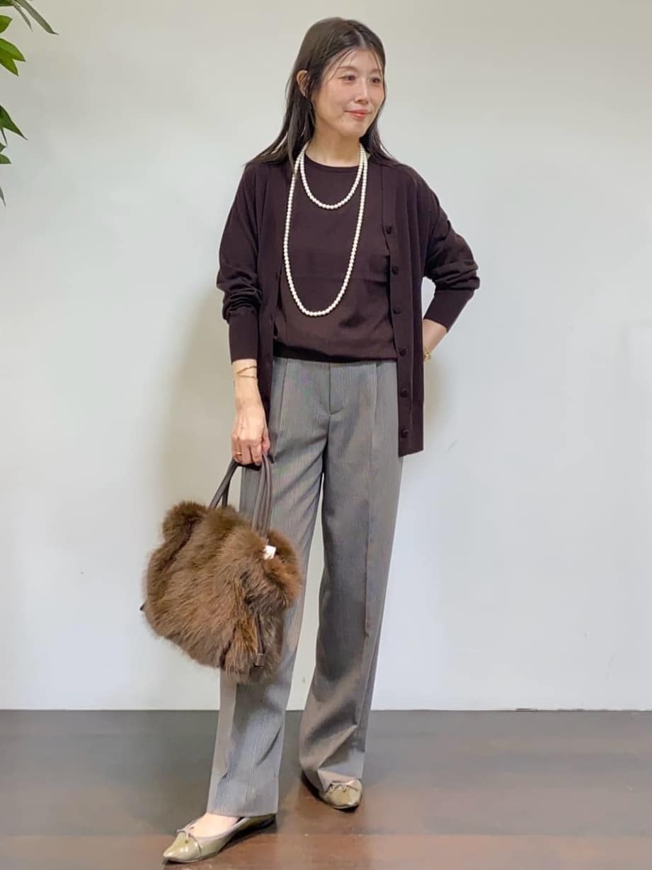 tomoさんの「UNTITLED｜【アンサンブル可/六分袖/洗える】ウールシルクニット」を使ったコーディネート