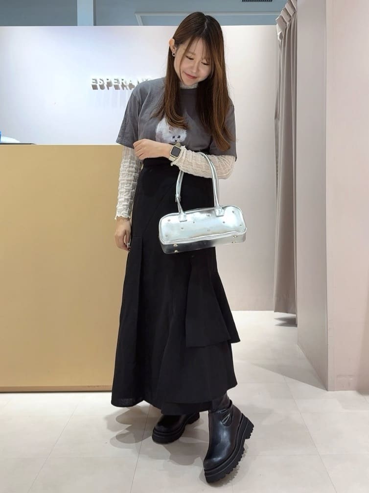 neinaさんの「ESPERANZA｜ラインストーンボストンバッグ」を使ったコーディネート