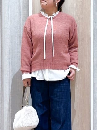 naoさんの「grove｜フリルカラーリボンブラウス」を使ったコーディネート