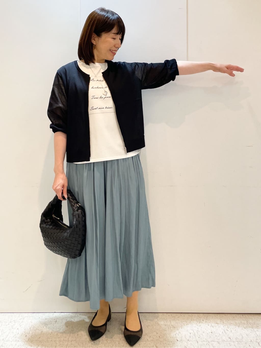 めいさんの「Reflect｜【ウエストゴム仕様／長く着られる◎】スカーチョパンツ」を使ったコーディネート