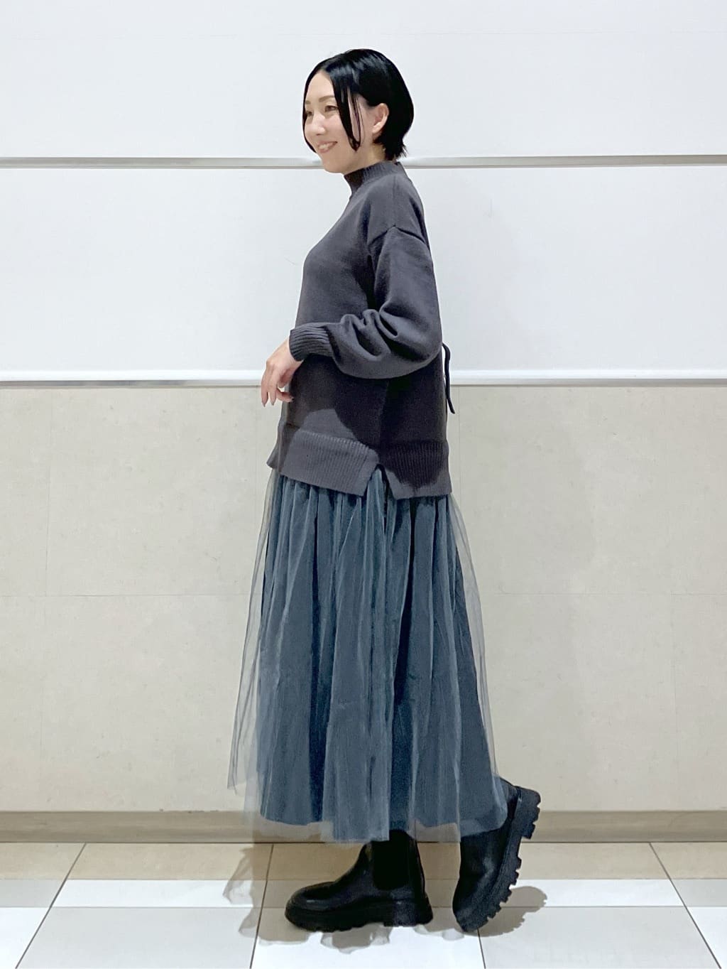 eriko さんの「Dessin｜ボリュームソールサイドゴアブーツ」を使ったコーディネート