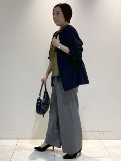 フミさんの「Reflect｜【パンツにもスカートにも合わせやすい◎】ライティブルゾン」を使ったコーディネート