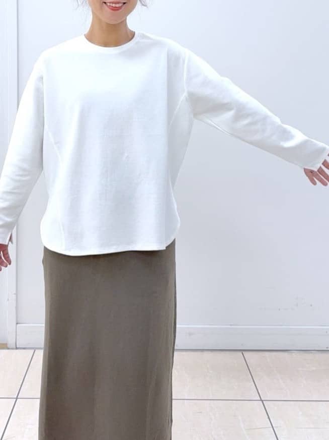 Osawaさんの「Dessin｜【美シルエット/洗える】切替カットソー」を使ったコーディネート