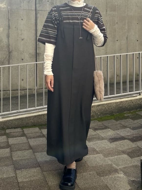 ga_riさんの「THE SHOP TK｜ナローストラップジャンスカ」を使ったコーディネート