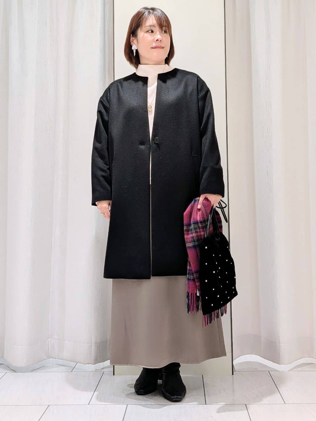 Onumaさんの「UNTITLED｜【洗える】スポンディッシュ ボトルネックニット」を使ったコーディネート