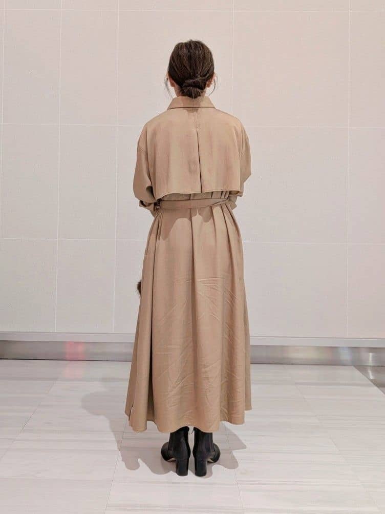 Rieさんの「UNTITLED｜【前開きボタン/ベルト付/羽織シャツ/】2WAYトレンチ風ワンピース」を使ったコーディネート