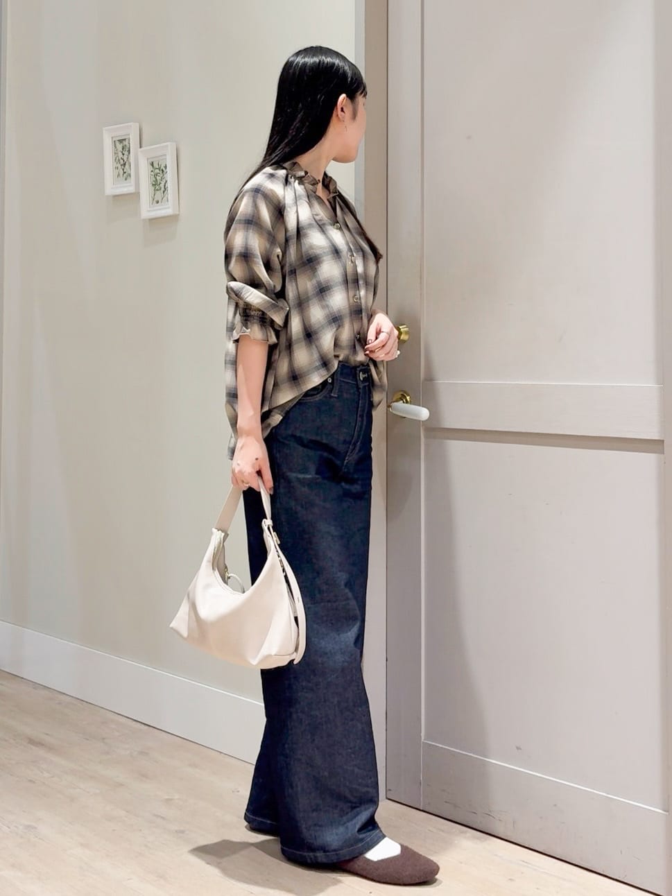 Mayuさんの「grove｜【SOMETHING&times;grove別注】LISAWIDE DENIM PANTS」を使ったコーディネート