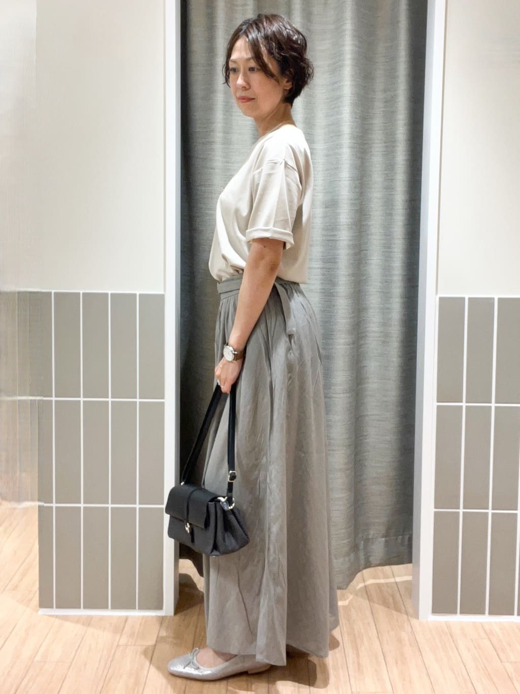 ヨッコさんの「grove｜【人間工学】つつまれフィットバレエシューズ （抗菌防臭加工裏地使用）」を使ったコーディネート