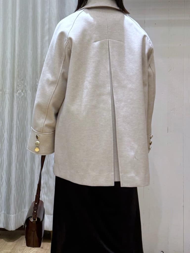 chさんの「THE SHOP TK｜クラシカルな装い ウールライクスタンドカラーコート」を使ったコーディネート