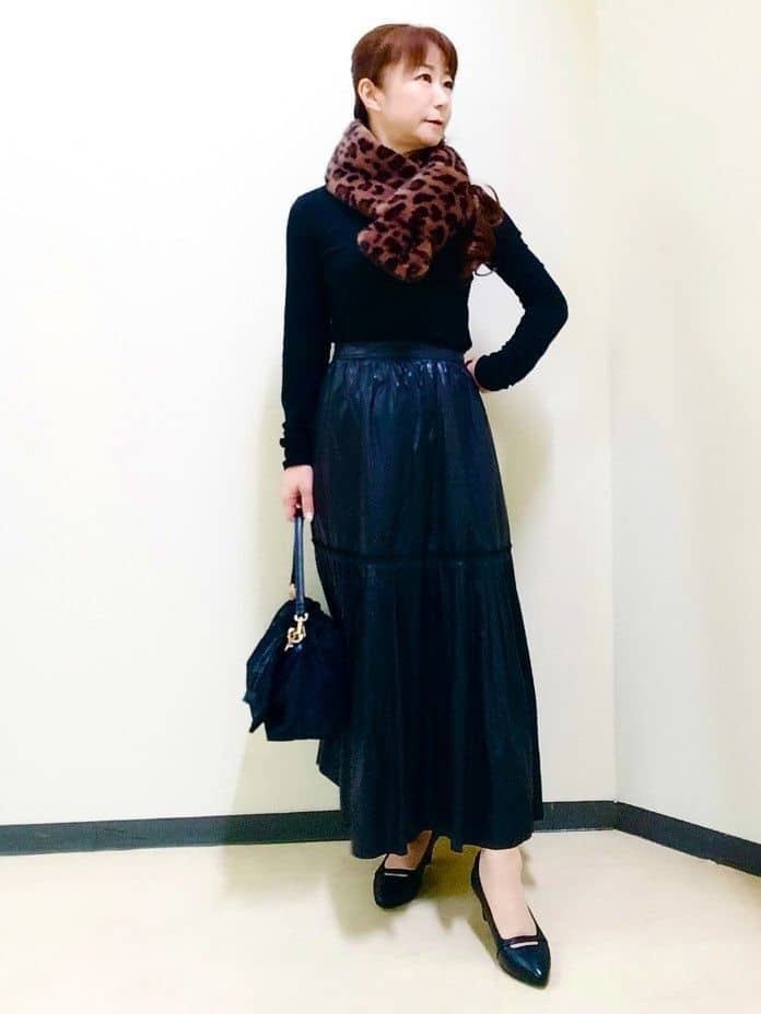 花さんの「Reflect｜【重ね着に大活躍◎／暖か保湿素材】プチタートルネックニット」を使ったコーディネート