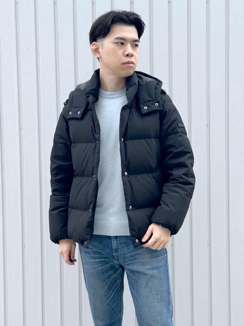 イッシーさんの「TAKEO KIKUCHI｜【袖取り外し可】デタッチャブル ダウンブルゾン」を使ったコーディネート