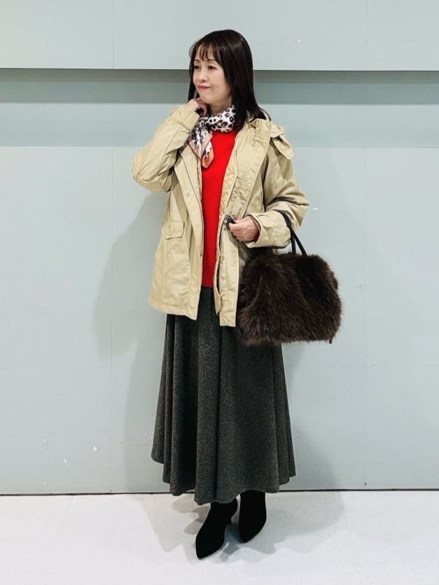 makiさんの「UNTITLED｜【アンサンブル可/洗える】ウールミラノリブニット」を使ったコーディネート