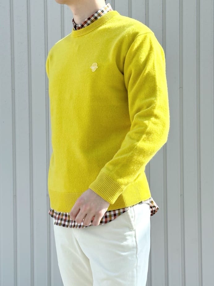 イッシーさんの「TAKEO KIKUCHI｜【Air Palette Knit】ワンポイント カラーニット プルオーバー」を使ったコーディネート