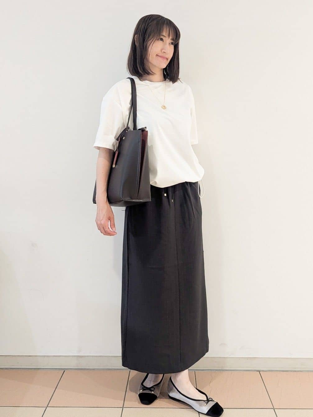 Miさんの「OPAQUE.CLIP｜裾ドロストTシャツ【洗濯機洗い可】」を使ったコーディネート