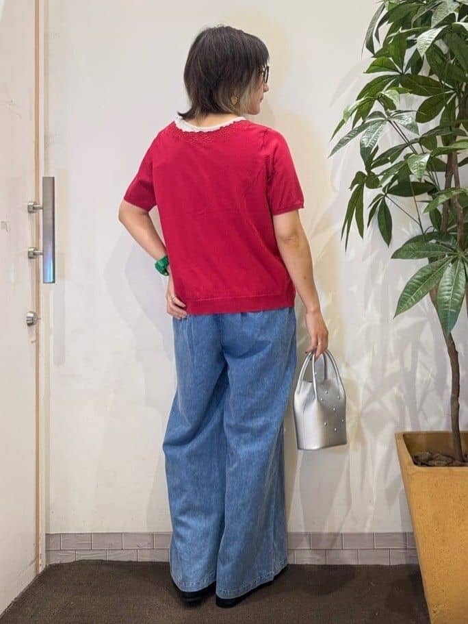 misakiさんの「SHOO･LA･RUE｜【洗える/S-LL/前後2WAY】きれい見え 刺繍ニットカーディガン」を使ったコーディネート